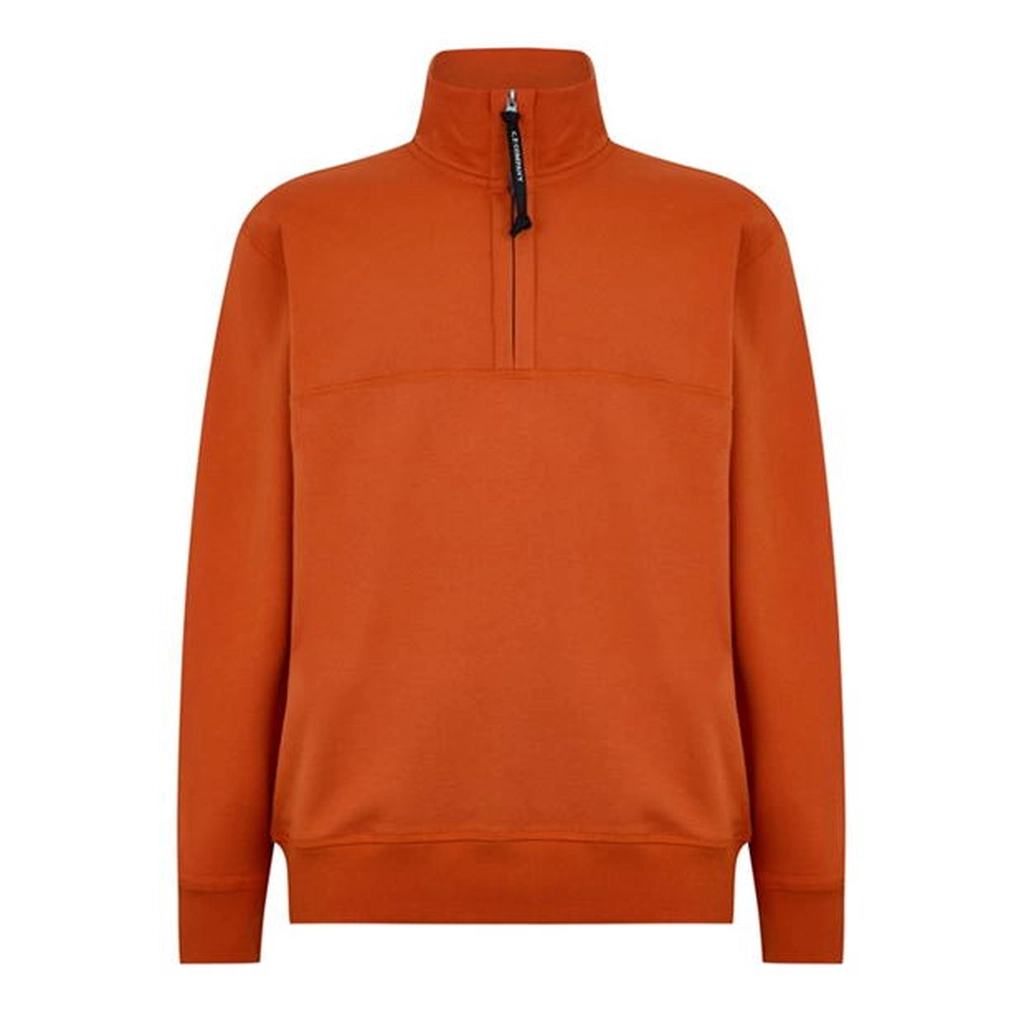 CP Company quarter Zip Hoodie - Orange